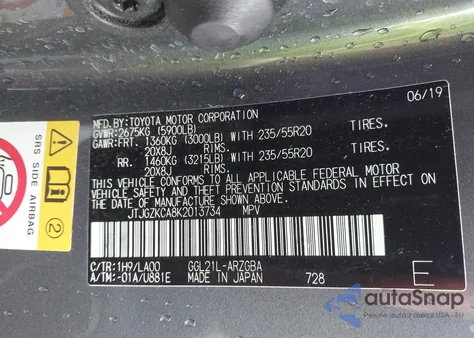 2019 Lexus Rx 350L Luxury from USA, damaged, VIN JTJGZKCA8K2013734